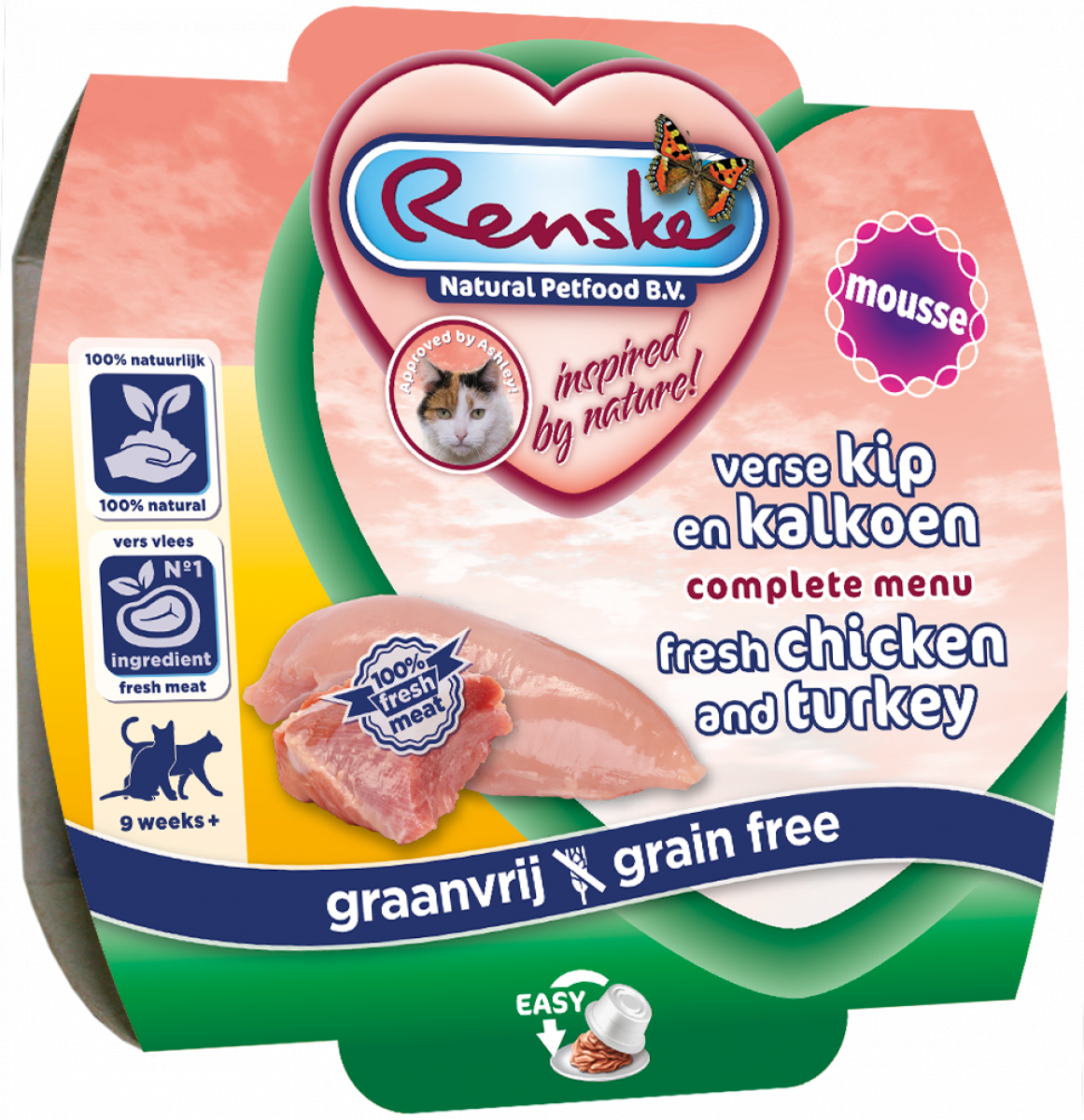 Renske Cat Fresh Meat chicken with turkey – świeże mięso kurczaka z indykiem 100 g